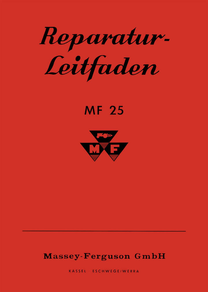 Massey-Ferguson MF25 Reparaturanleitung, Buchcover