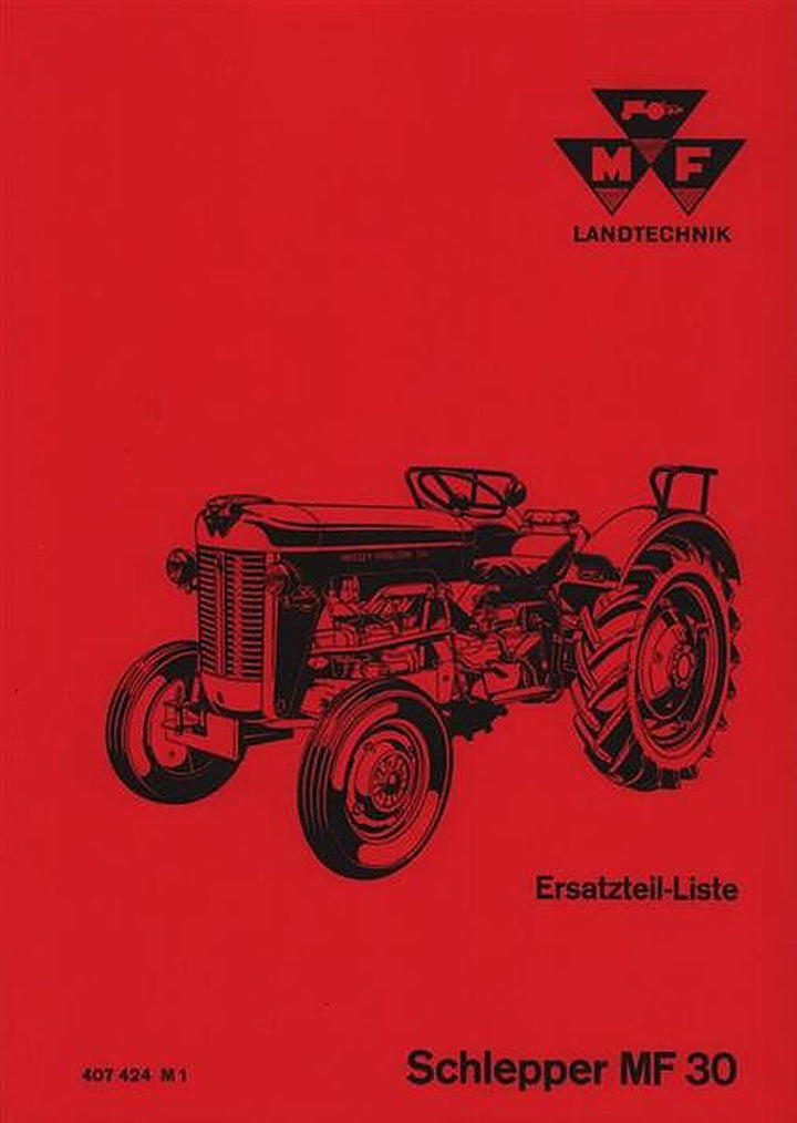 Massey-Ferguson MF30 Ersatzteilkatalog, Buchcover