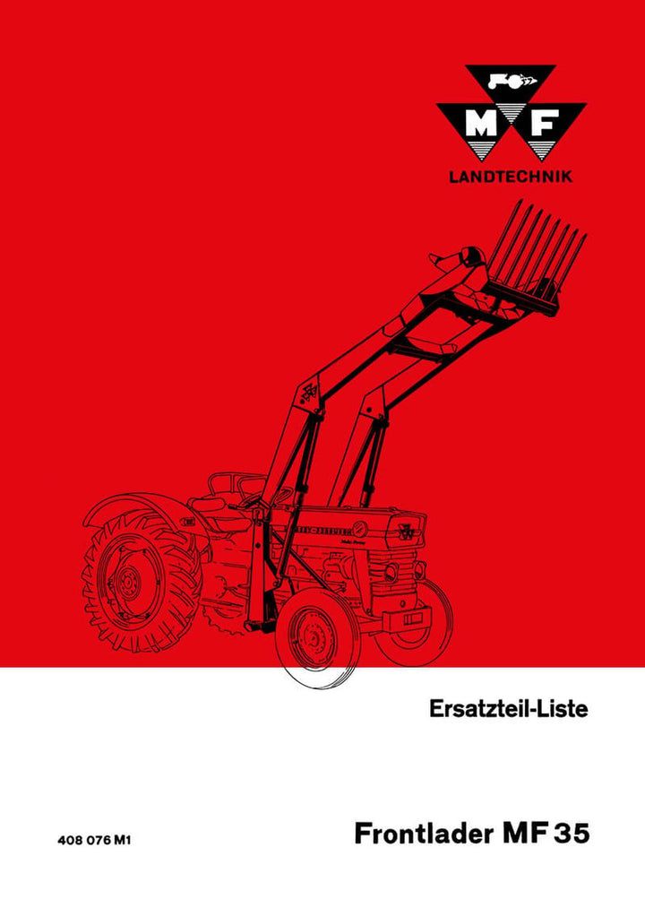 Massey-Ferguson MF35 Frontlader Ersatzteilkatalog, Buchcover