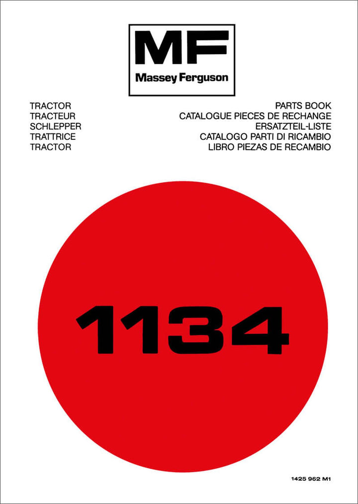 Massey-Ferguson MF1134 Ersatzteilkatalog, Buchcover