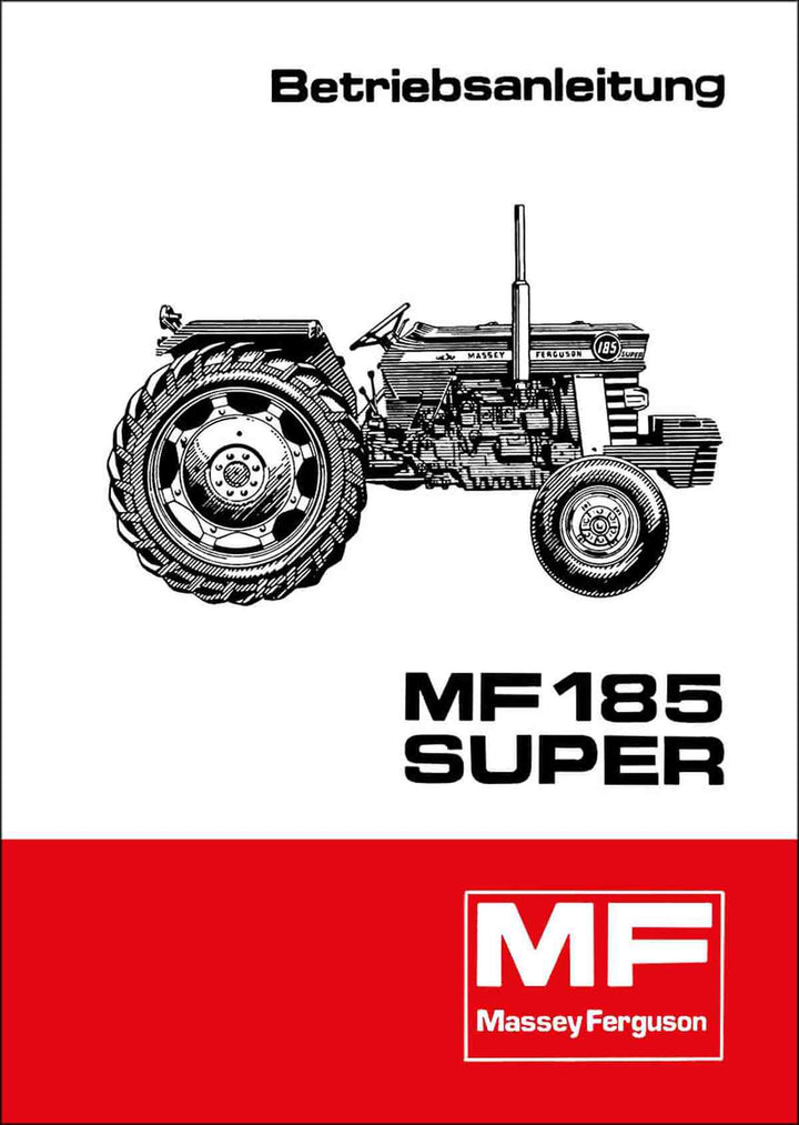 Massey-Ferguson MF185 Super Betriebsanleitung, Buchcover