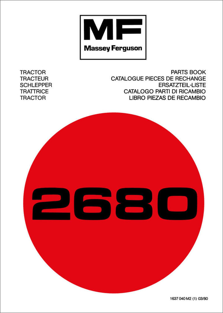 Massey-Ferguson MF2680 Ersatzteilkatalog, Buchcover