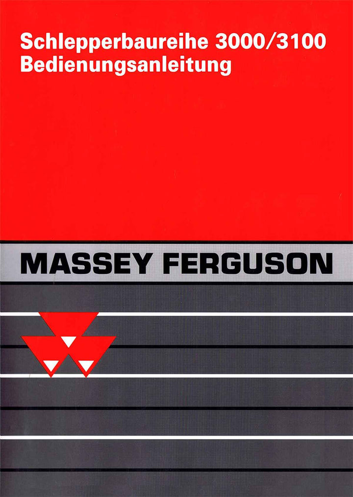 Massey-Ferguson MF3000 und MF3100 Serien Betriebsanleitung, Buchcover