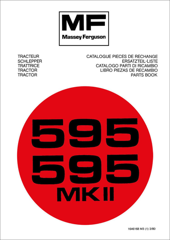 Massey-Ferguson MF595 und MF595 MK2 Ersatzteilkatalog, Buchcover