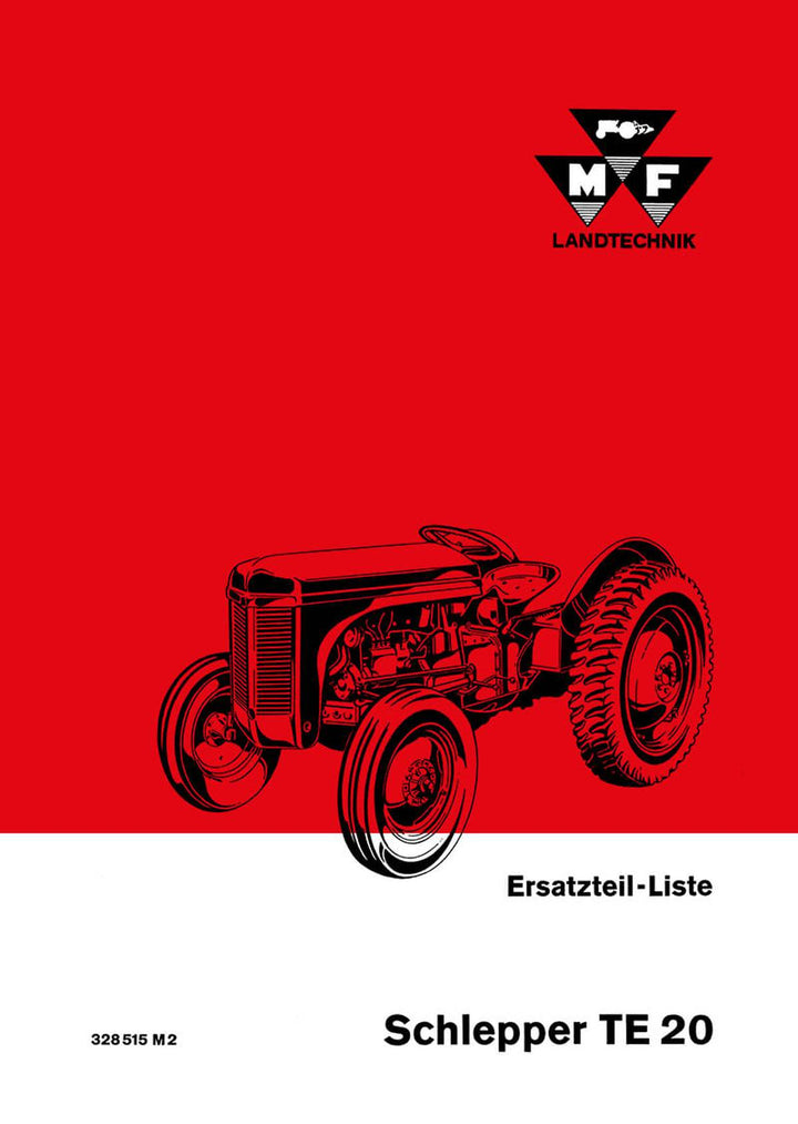 Massey-Ferguson TE20 Ersatzteilkatalog, Buchcover