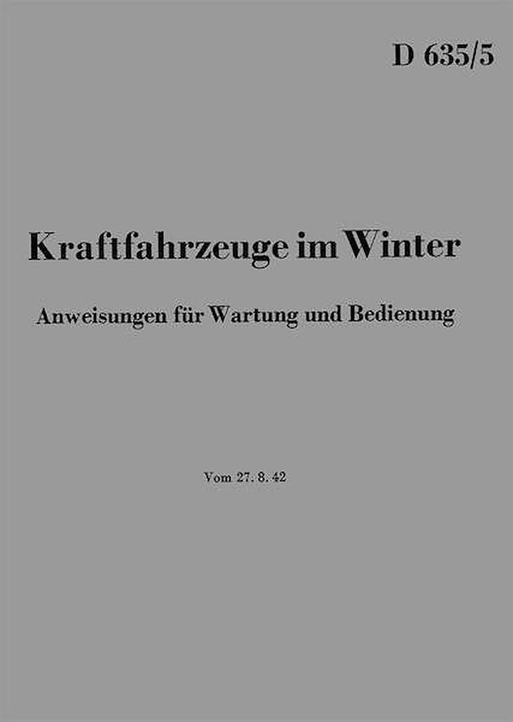 Kraftfahrzeuge der Wehrmacht im Winter, Buchcover
