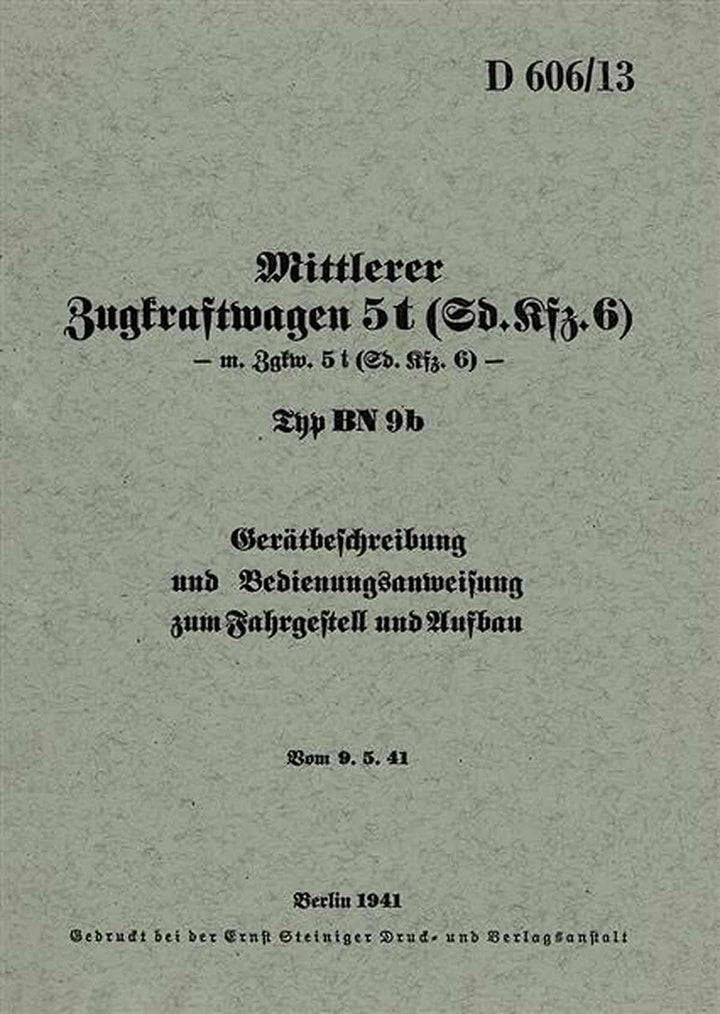 Maybach Mittlerer Zugkraftwagen 5 t Bedienungsanleitung, Buchcover
