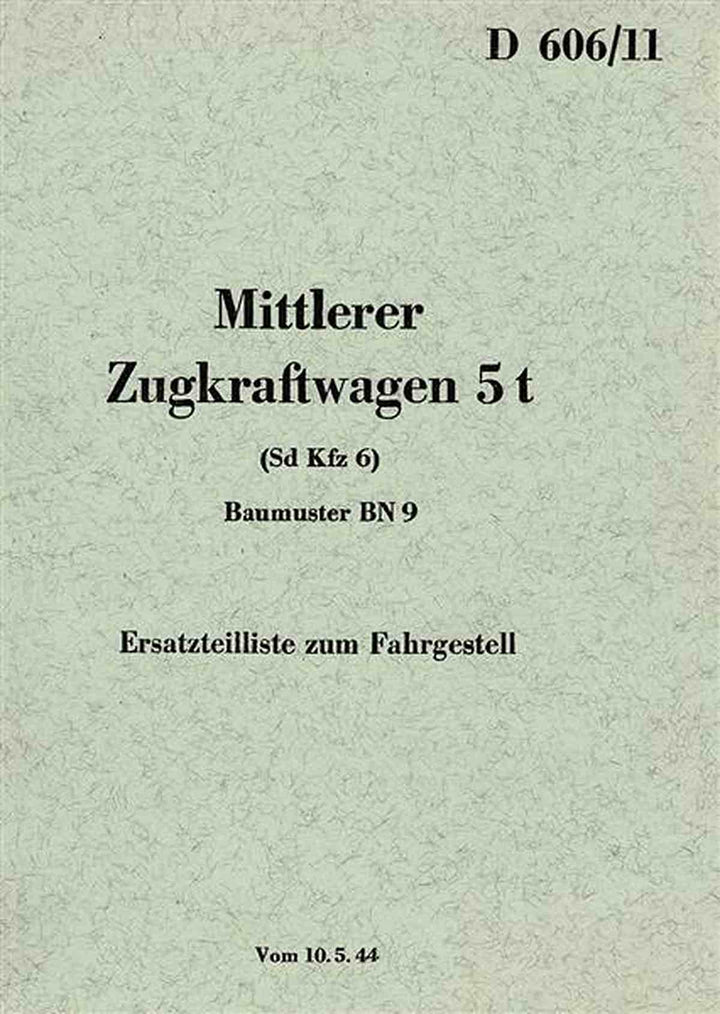 Maybach Mittlerer Zugkraftwagen 5t Ersatzteilkatalog, Buchcover