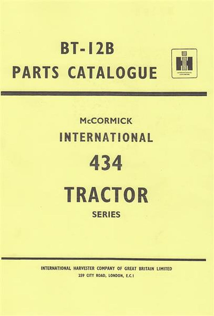 IHC McCormick 434 Serie Parts Catalogue, Buchcover
