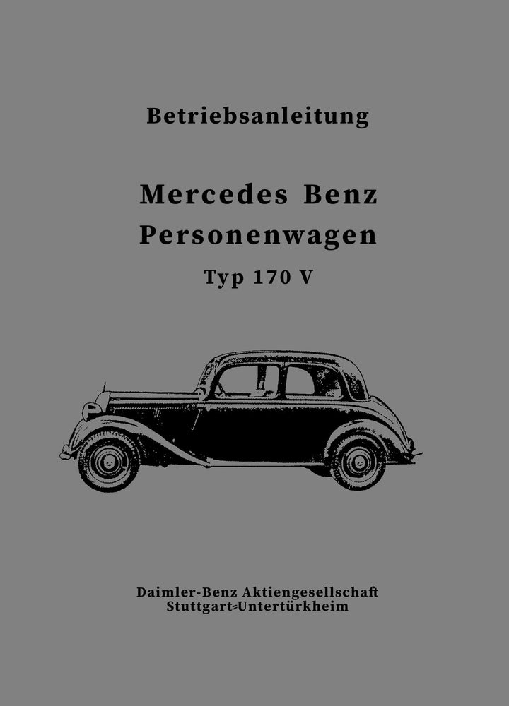 Mercedes Benz 170 V Betriebsanleitung, Buchcover