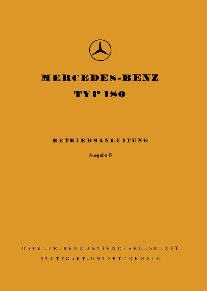Mercedes Benz 180, Betriebsanleitung, Buchcover