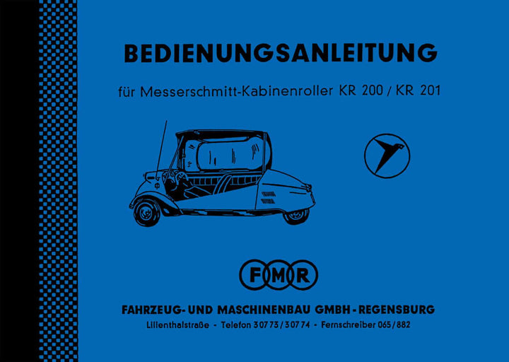 Messerschmitt KR200 und KR201 Betriebsanleitung, Buchcover