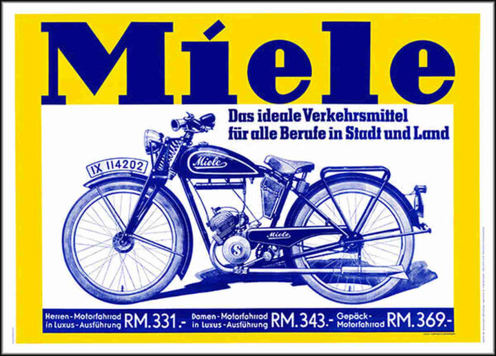 Miele Motorrad Poster, Poster-Motiv