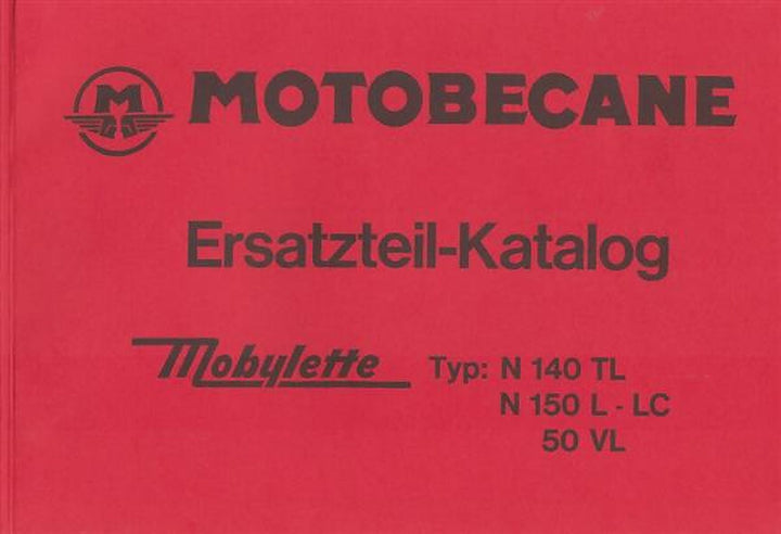 Motobecane Mobylette N 140 TL, N 150 L - LC, 50 VL Ersatzteilkatalog, Buchcover