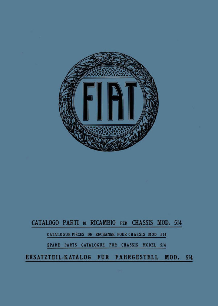 Fiat Modell 514 Ersatzteilkatalog – Buchcover