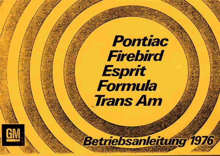 Pontiac Modelle 1976 Betriebsanleitung, Buchcover
