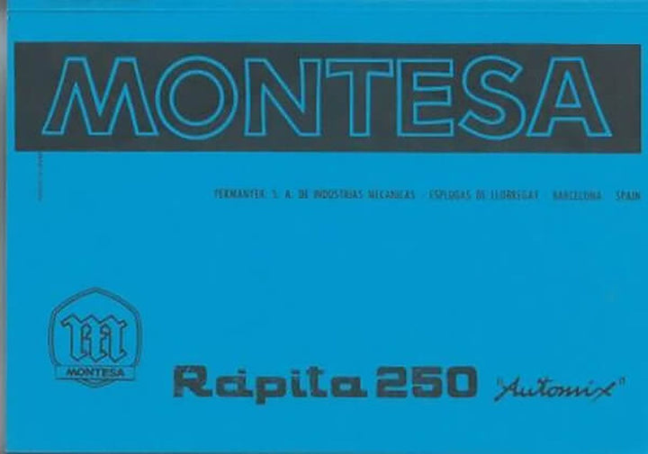 Montesa Rapita 250 Automix Owners Manual & Parts List, Buchcover