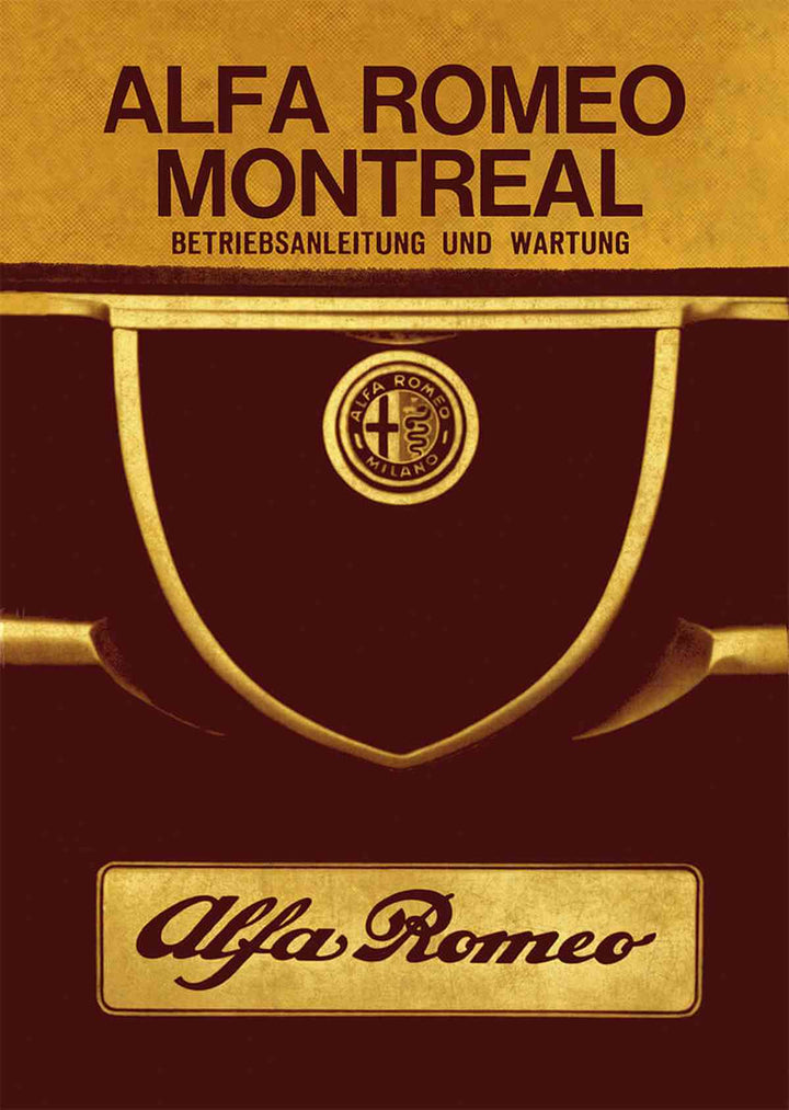 Alfa Romeo Montreal Betriebs- und Wartungsanleitung, Buchcover
