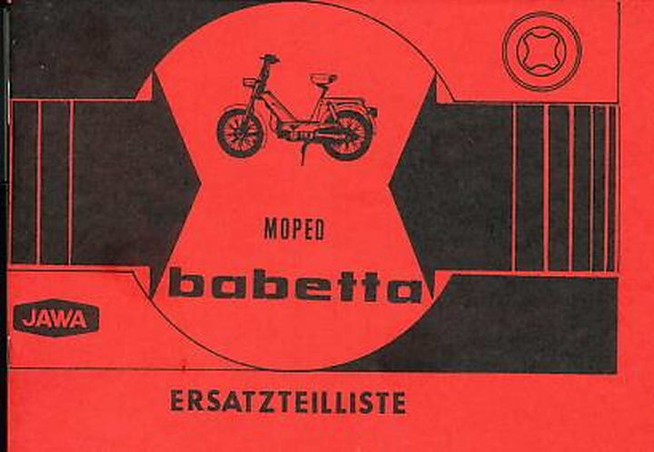 Jawa Moped Typ 207 / 100 Babetta, Ersatzteilkatalog, Buchcover