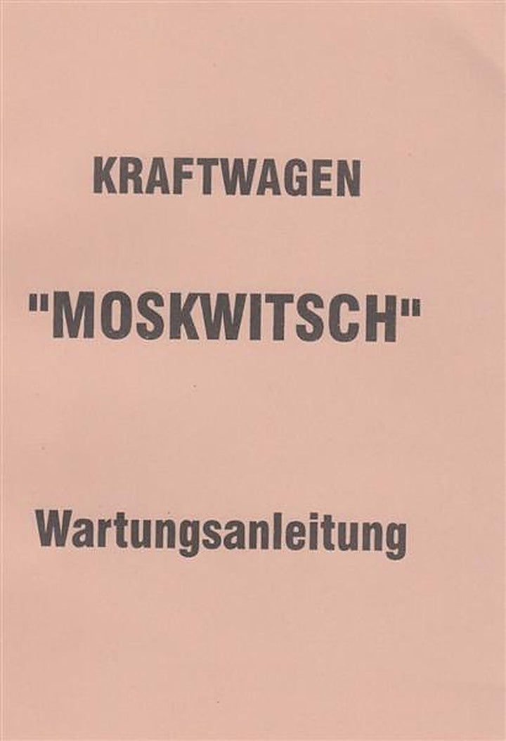 Moskwitsch, 426, 433, Wartungsanleitung, Buchcover