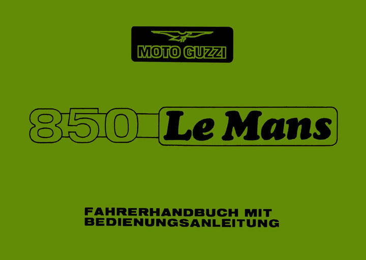 Moto Guzzi 850 Le Mans I Betriebsanleitung, Buchcover