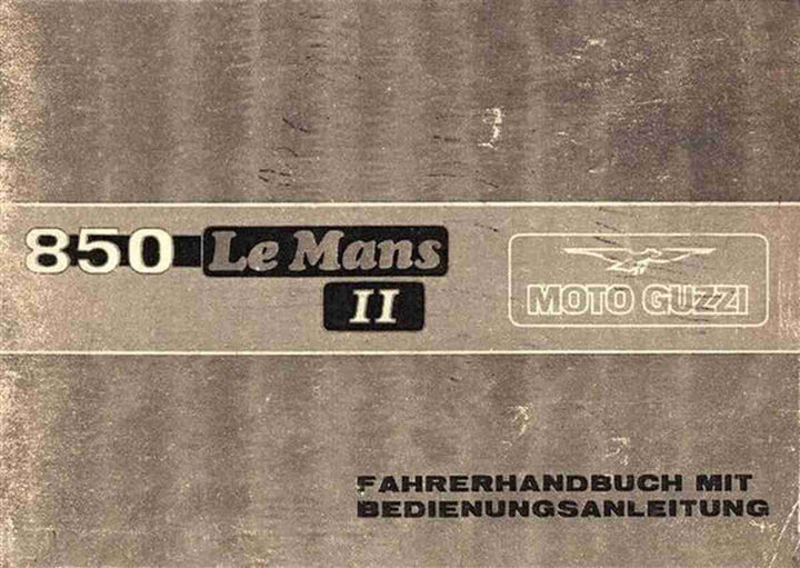Moto Guzzi 850 LeMans II Betriebsanleitung, Buchcover