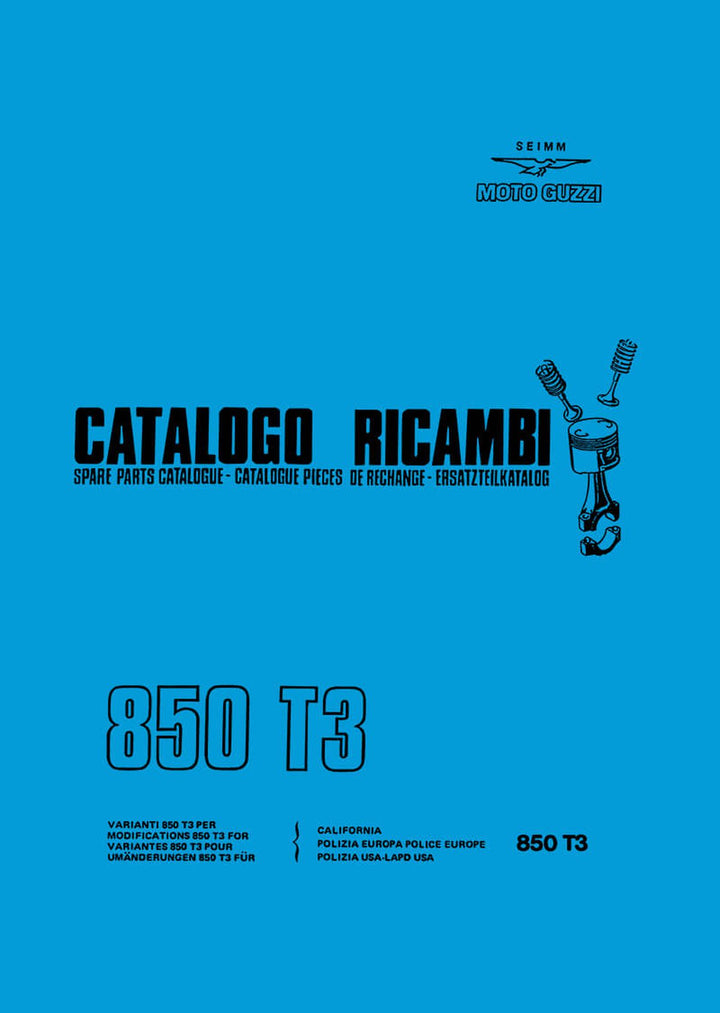 Moto Guzzi 850 T3 Ersatzteilkatalog, Buchcover
