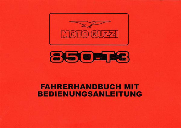 Moto Guzzi 850-T3 Betriebsanleitung, Buchcover