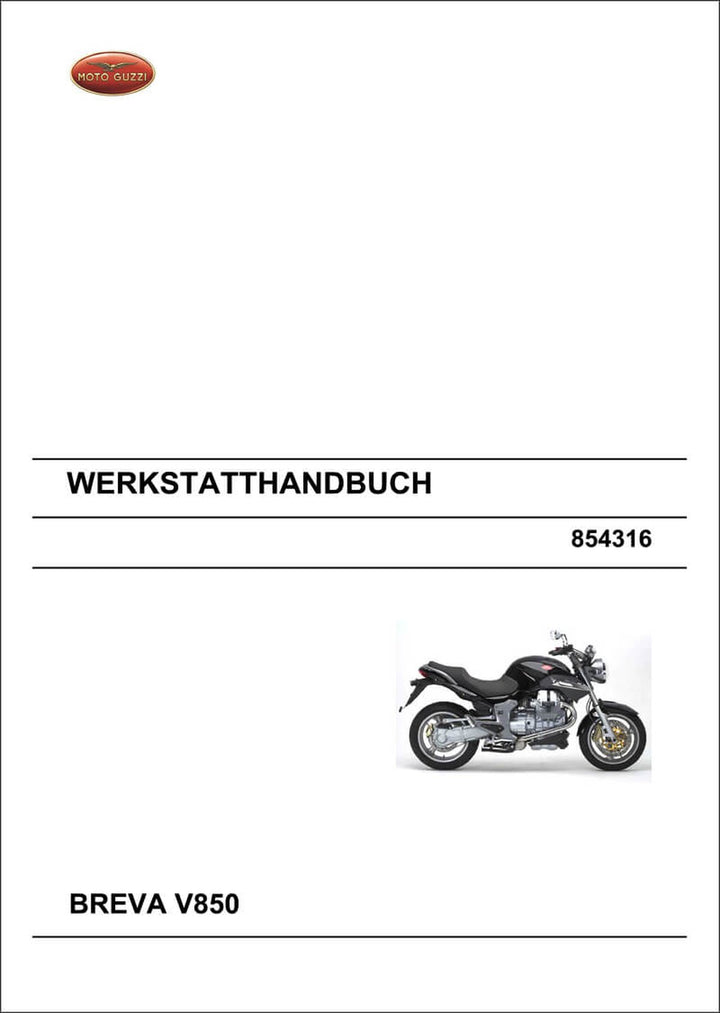 Moto Guzzi Breva V850 Werkstatthandbuch, Buchcover