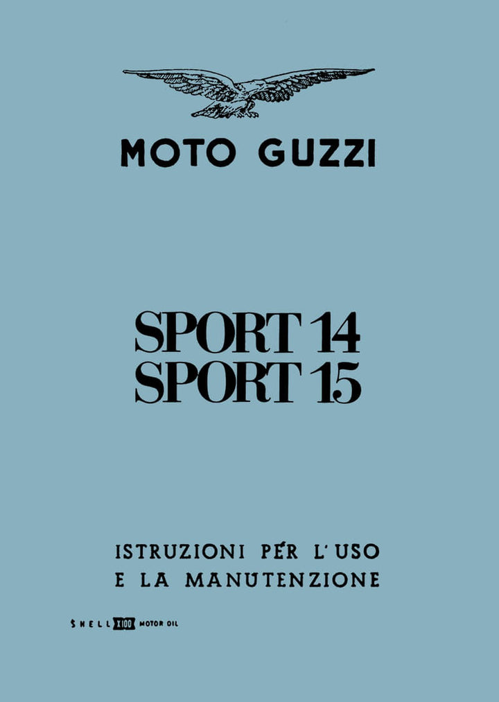 Moto Guzzi Sport 14, Sport 15, Uso e Manutenzione, Buchcover