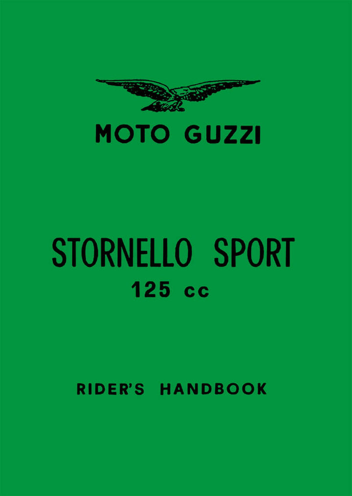 Moto Guzzi Stornello Sport 125 ccm Handbook, Buchcover