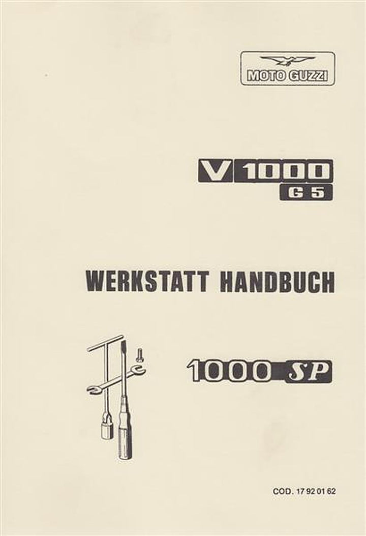 Moto Guzzi V 1000 G5 und 1000 SP Werkstatthandbuch, Buchcover