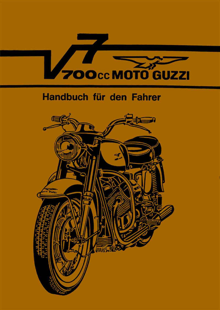 Moto Guzzi V7 Betriebsanleitung, Buchcover