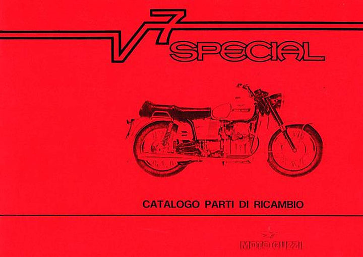 Moto Guzzi V7 Spezial Ersatzteilkatlog, Buchcover