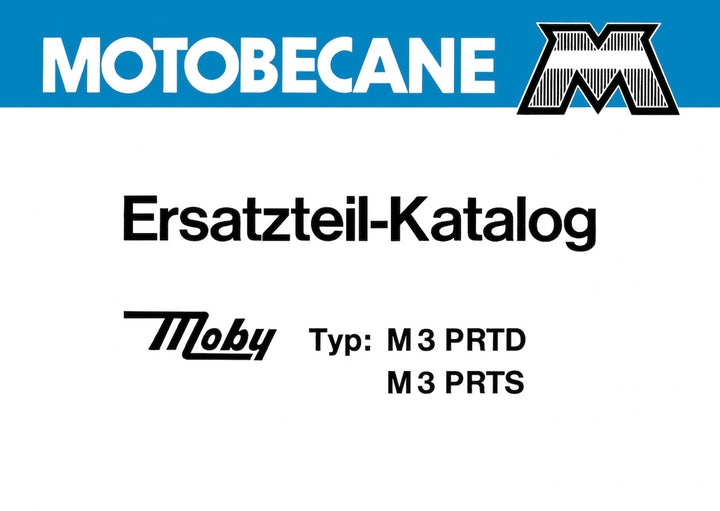 Motobecane Moby M3PRTD und M3PRTS Ersatzteilkatalog, Buchcover