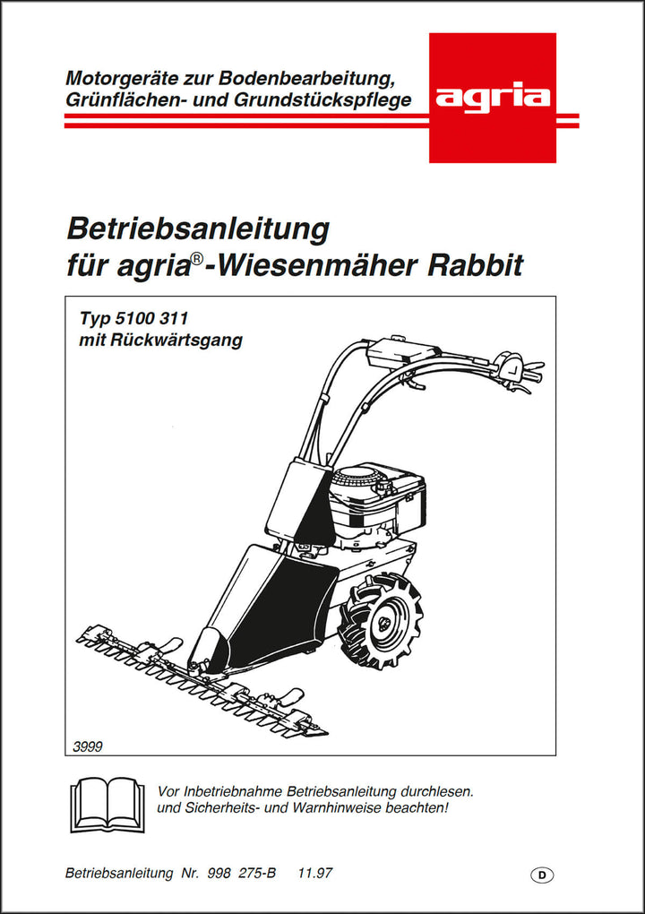 Agria 5100 311 Rabbit Betriebsanleitung, Buchcover
