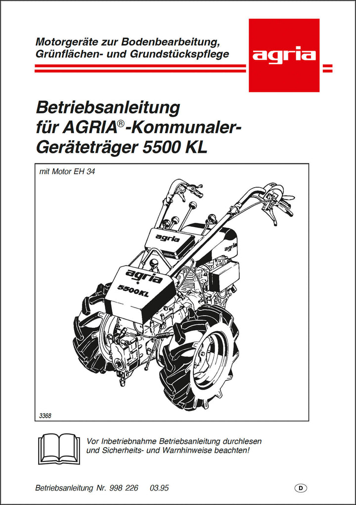 Agria 5500 KL Betriebsanleitung, Buchcover