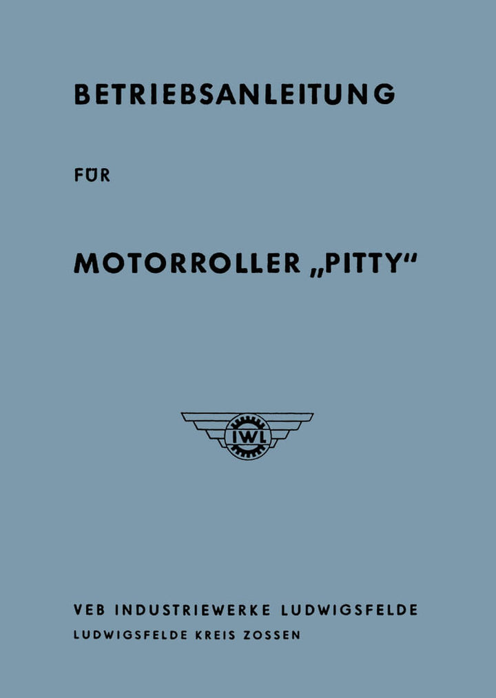 IWL Pitty 125 Motorroller Betriebsanleitung, Buchcover