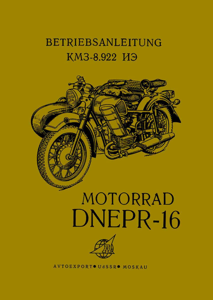 Dnepr MT16 Betriebsanleitung, Buchcover
