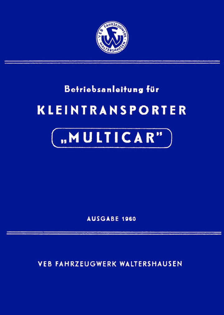 Multicar 21 Betriebsanleitung, Buchcover