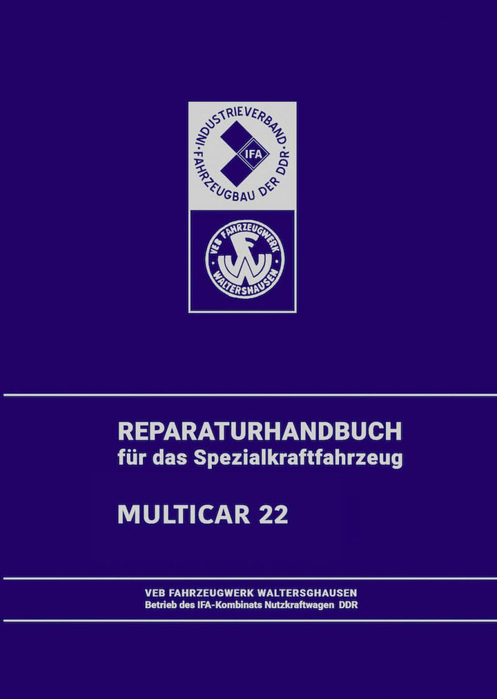 Multicar 22 Reparaturhandbuch, Buchcover