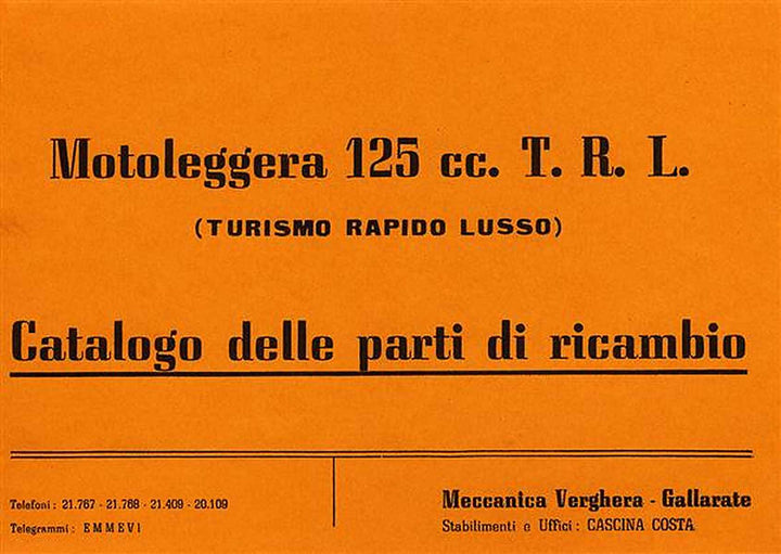 MV Agusta Turismo Rapido Lusso Ersatzteilkatalog, Buchcover