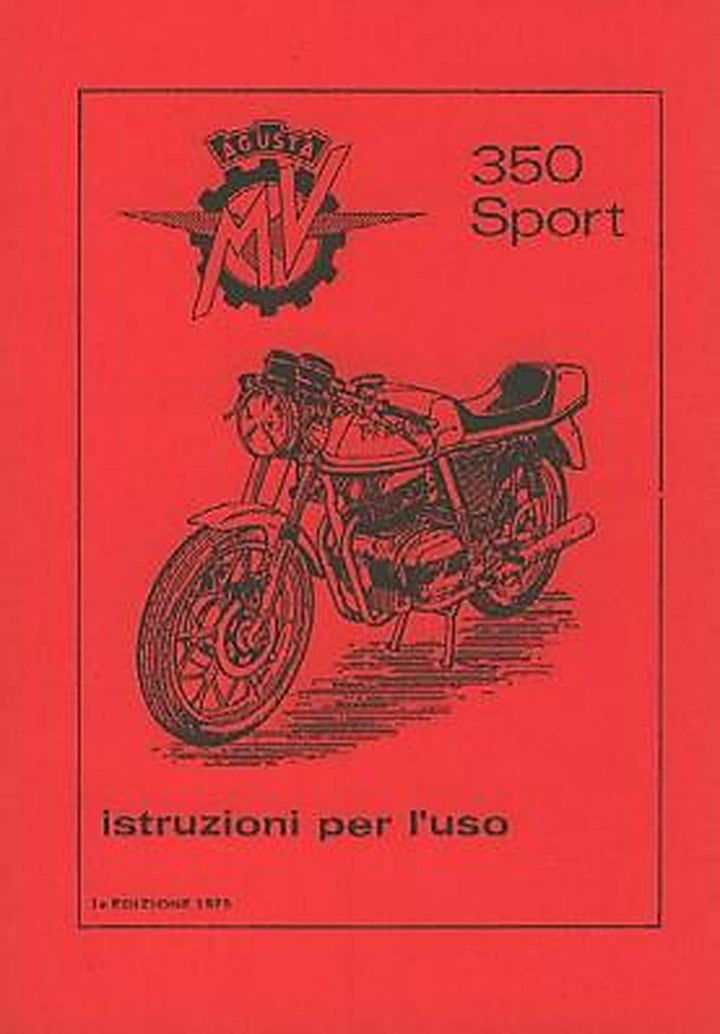 MV Agusta 350 Sport, Betriebsanleitung, Buchcover