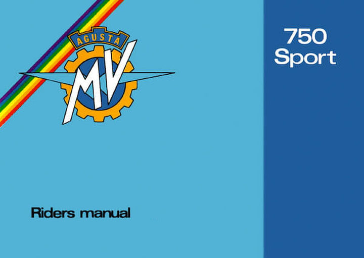 MV Agusta 750 Sport Instruction Manual, Buchcover