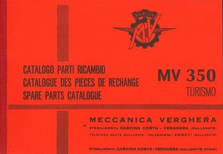 MV Agusta 350 Turismo Ersatzteilkatalog, Buchcover