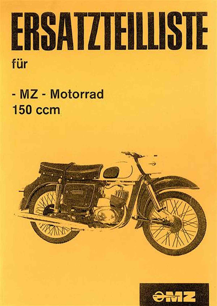 MZ Motorrad 150ccm Ersatzteilkatalog, Buchcover