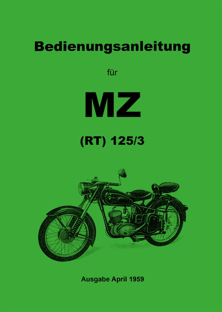 MZ RT125/3 Betriebsanleitung, Buchcover
