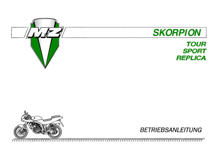 MZ Tour, Sport, Replica Betriebsanleitung, Buchcover