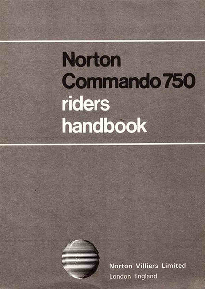 Norton Commando 750 Fastback Riders Handbook, Buchcover