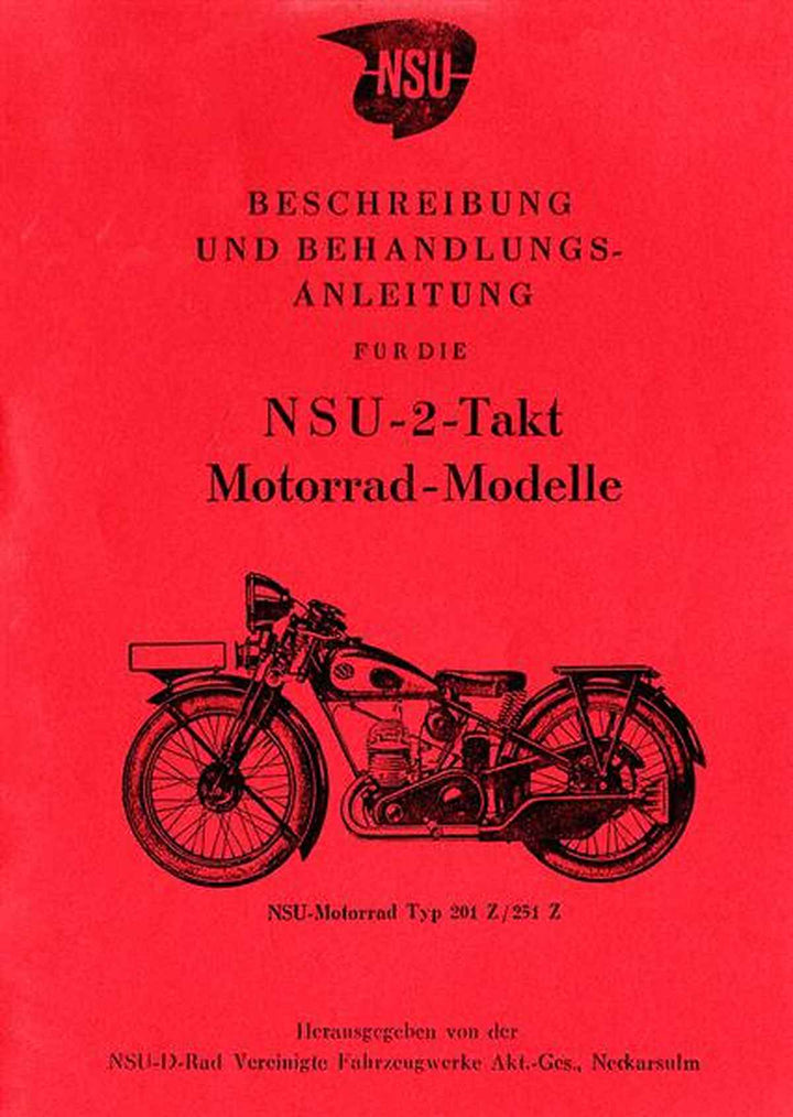 NSU 175Z / 201Z / 251Z Betriebsanleitung, Buchcover